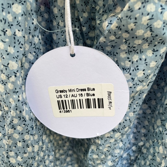 Princess Polly blue floral dress in large - Picture 3 of 3